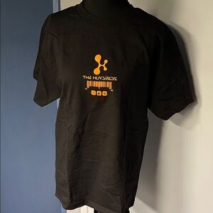 The Hundreds Black Tee with Orange Logo